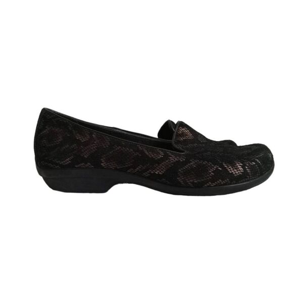 Dansko Olivia Bronze & Black Snakeskin Print Leather Slip On Loafers Women's 37 - Picture 3 of 12